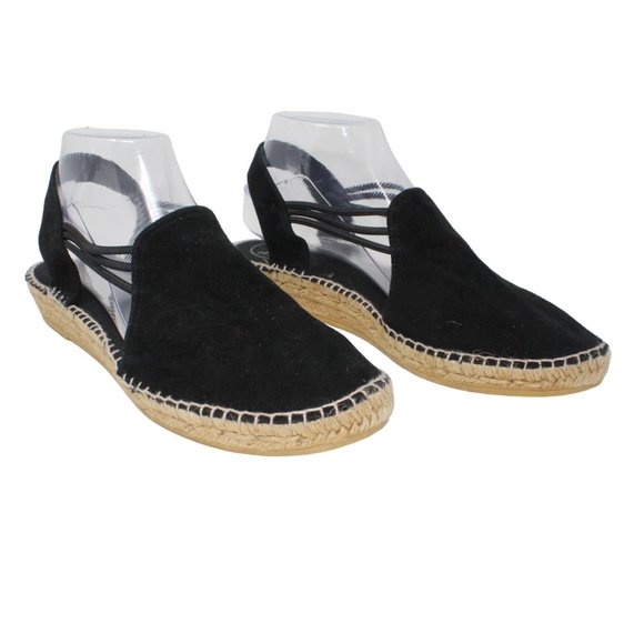 Toni Pons Womens Size 10.5 Nuria Black Suede Espadrille Slip On Sandals - Picture 2 of 16